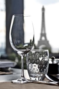 Eiffel Tower and wine glasses