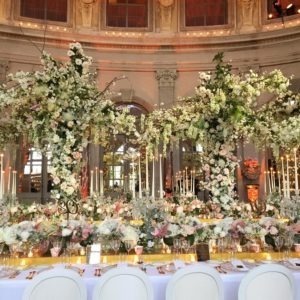 Grand decor at the Chateau Vaux le Vicomte for a wedding