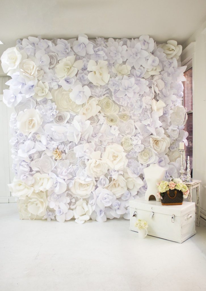 decorations florales en papier