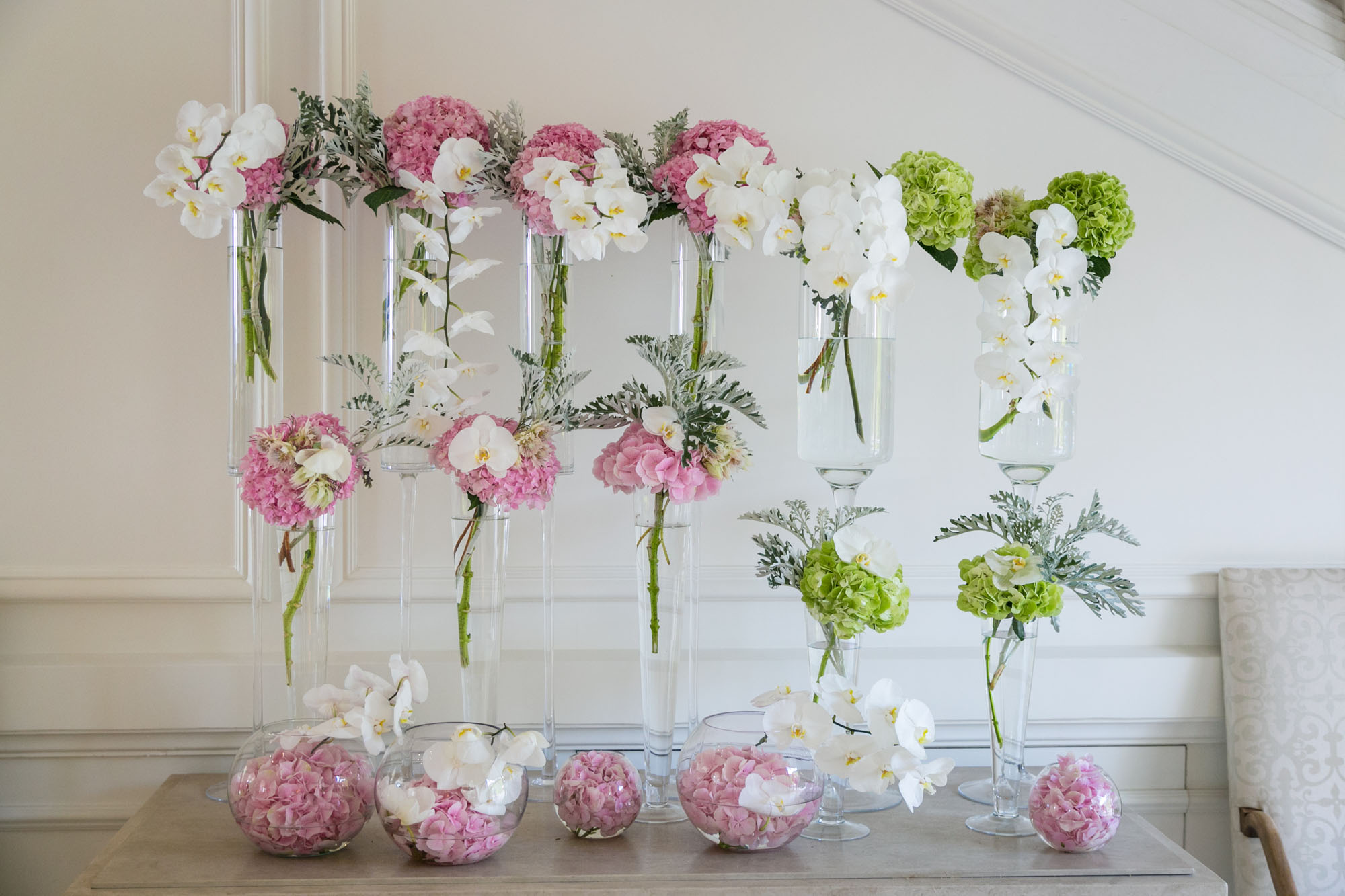 orchid-hydrangea-bouquets