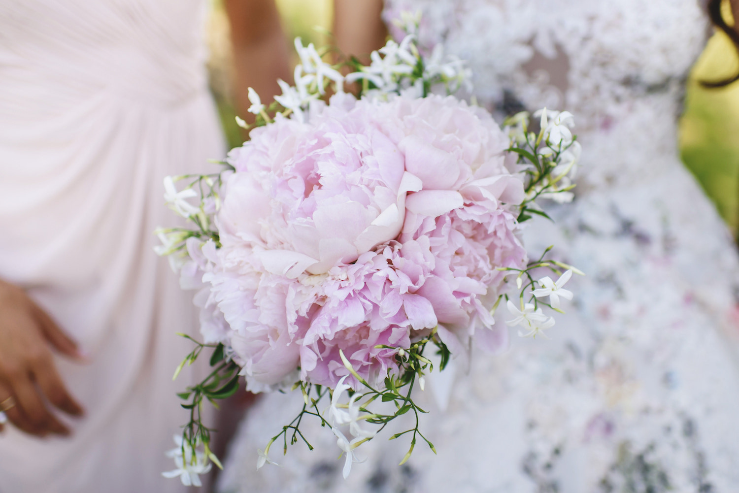 peony bouquet for french destination wedding 