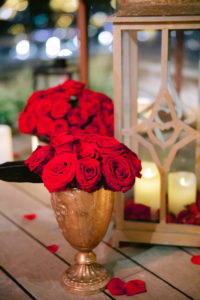 red rose centerpieces
