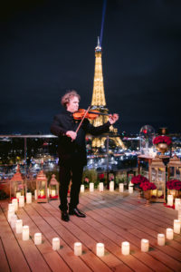 violinist for paris proposal at the shangri-la hotel