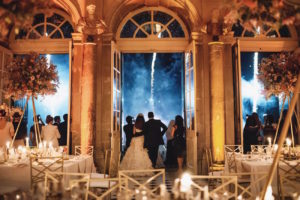 fireworks display wedding at Chateau de Vaux-le-Vicomte