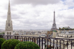 Eiffel tower terrace view