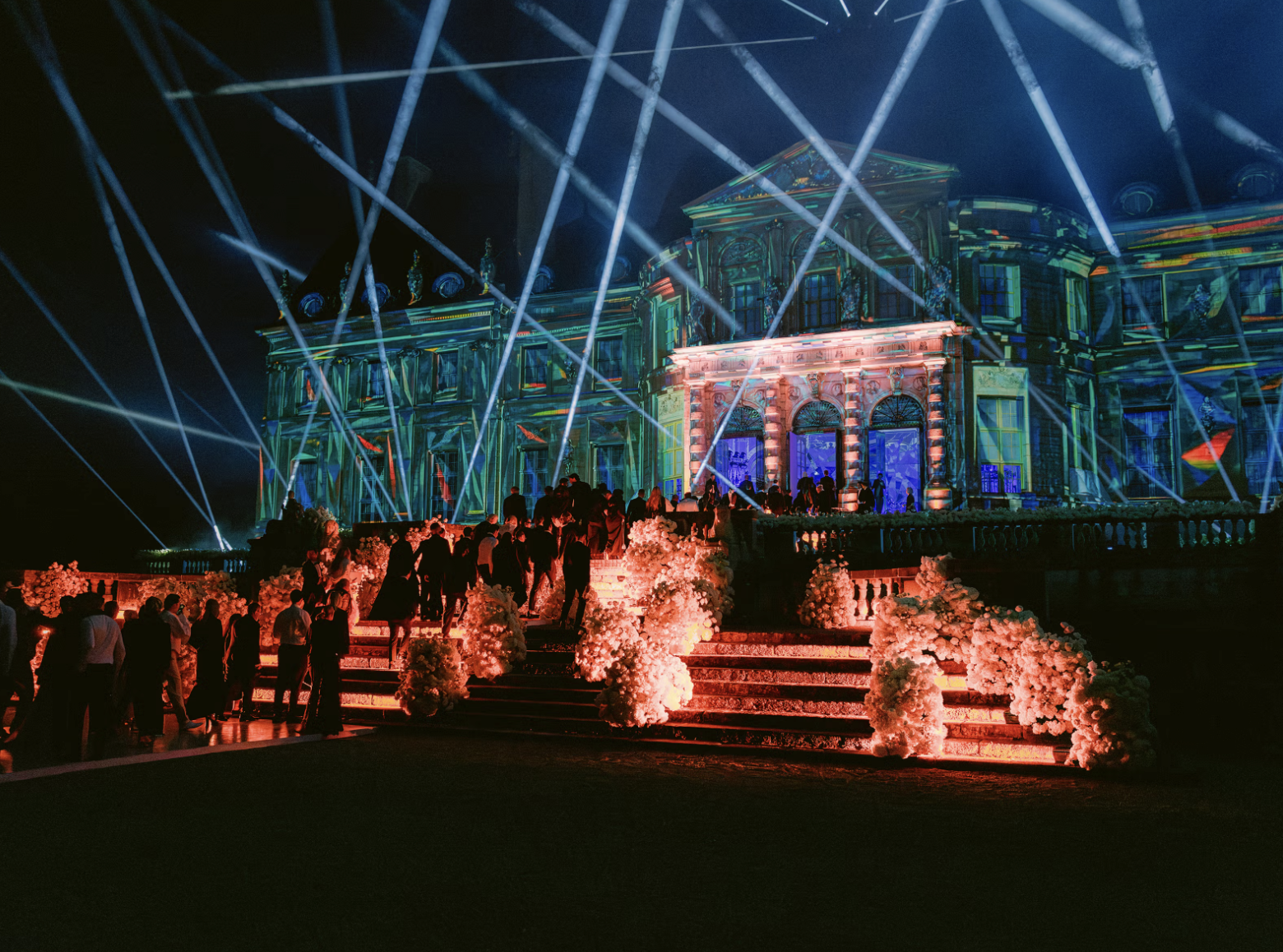 Wedding fireworks at Vaux-le-Vicomte