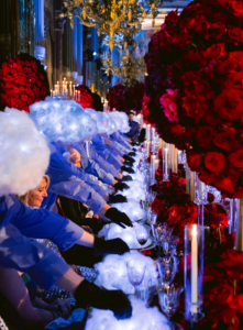 Surrealist dining experience at Paris rehearsal dinner