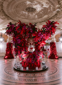Custom chandelier DJ booth design historic monument